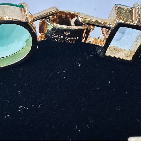 Kate Spade Hancock Park Green & Light Blue Jeweled Bracelet - Picture 8 of 10